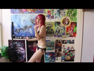 fapfap streamer dancing in front of her posters
